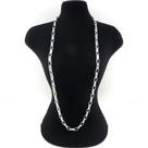 Corrente Cordão Masculino 70cm 5mm 1x1 Banhada Prata CR363