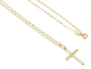 Corrente Cordão Masculino 70cm E Crucifixo De Ouro 18k 750