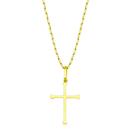 Corrente Cordão Masculino 70cm Pingente Crucifixo Ouro 18k
