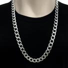 Corrente Cordão Masculino Grumet 12mm Aço Inox 70cm Grossa
