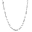 Corrente Cordão Masculino Grumet 6mm 70cm De Prata 925 Maciça