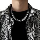 Corrente Cordão Masculino Grumet Grossa 60cm Banhada A Prata