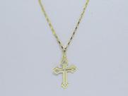 Corrente Cordão Masculino Ouro 70cm E Crucifixo Ouro 18k 750 Cadeado Corrente Cordão Masculino Ouro 70cm E Crucifixo Ouro 18k 750 Cadeado