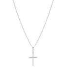 Corrente Cordão Masculino Pìastrine 70cm Pingente Crucifixo Prata 925