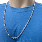 Corrente Cordão Masculino Torcido 5mm Aço Inoxidavel 316l