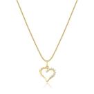 Corrente Cordão Ouro 18k + Coração C/ Zircônias Corrente Cordão Ouro 18k + Coração C/ Zircônias