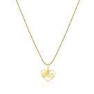 Corrente Cordão Ouro 18k E Pingente Paz Ouro18k