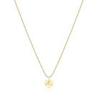 Corrente Cordão Ouro 18k E Pingente Paz Ouro18k
