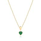 Corrente Cordão Ouro 18k Pingente Gota e Coração 45cm