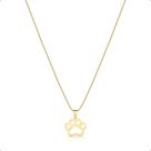 Corrente Cordão Ouro 18k + Pingente Patinha