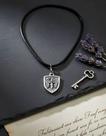 Corrente Cordão Pingente Arcanjo São Miguel Aço Fé Escudo Asa Colar Inox