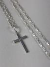 Corrente Cordão Prata Maciça 925 Bloquinho 70cm Crucifixo Corrente Cordão Prata Maciça 925 Bloquinho 70cm Crucifixo