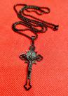 Corrente Crucifixo Pingente Cruz com Medalha de São Bento