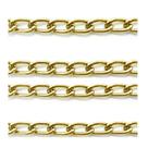 Corrente de alumínio 19.8x9.8 mm cor dourado metro