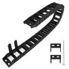 Corrente de arrasto de cabo Lmioetool R38 18 mm x 38 mm preta 1 m