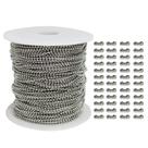 corrente de bolinha 2mm prata 10 metros com fecho canoa