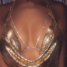 Corrente De Corpo Feminina Sexy Boêmia Com Strass E Pingente De Cristal Para Biquíni, Joia De
