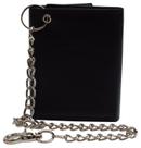 Corrente de couro Wallet Swiss Marshall Trifold com bloqueio de RFID