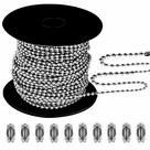 Corrente de miçangas LinhomGuy em aço inoxidável 304 de 15 mm com conectores