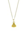 Corrente de Nossa Senhora Aparecida em Inox Dourado