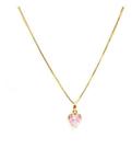 Corrente de Ouro 18k Veneziana 40cm com Pingente Coração Zircônia Colar Cordão Gargantilha Feminina