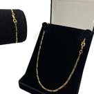 Corrente de Ouro 24k 2mm 70cm Pulseira Masculina 3 por 1 Banhada a Ouro