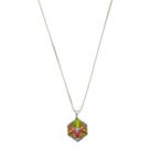 Corrente De Prata 925 Corrente Veneziana 50cm Pingente Cubo