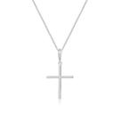Corrente de Prata Veneziana 70 cm com Pingente de Prata Crucifixo