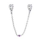 Corrente De Segurança Feminina Em Prata 925 Mom Amour Clover Dangle Charms Beads Para Pulseira