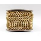 Corrente de strass ss18 dourado metro