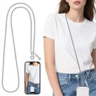Corrente de telefone Crossbody Derraffina Metal para iPhone Silver Corrente de telefone Crossbody Derraffina Metal para iPhone Silver