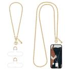 Corrente de Telefone Derraffina - Metal, Hands-Free, Crossbody Dourada