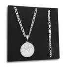 Corrente e Pingente Carpas Yin Yang Prata 925 3x1 4mm 60cm