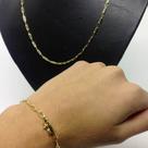 Corrente E Pulseira Cadeado Fecho Gaveta Banhado A Ouro 18k 3mm - Excelente Acabamento Corrente E Pulseira Cadeado Fecho Gaveta Banhado A Ouro 18k 3mm - Excelente Acabamento