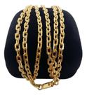 Corrente Elo Cadeado 4mm Masculina Banhada a Ouro