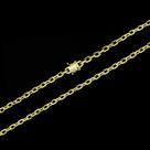 Corrente elo cadeado 5mm 70cm , Banhado a ouro 18k.