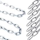 Corrente Elo Curto 5 Mts Soldada Galvanizada 3 Mm Portão