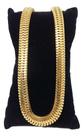 Corrente Elo Lacraia 10mm Feminina Banhado a Ouro