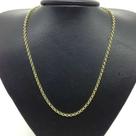 Corrente Elo Português 45cm Folheada Ouro 18k Feminina 3mm