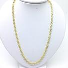 Corrente Elo Português 60cm Folheada Ouro 18k Masculna 5mm