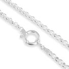 Corrente Elo Portugues Grossa Fecho Boia 5mm 45cm Prata 925