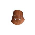 Corrente em camadas de aço inoxidável Anklet U7 Silver para mulheres