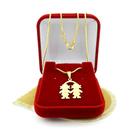 Corrente Feminina 40/45cm 1mm 2 Meninas Folheado Ouro 18k Cr438
