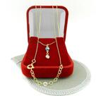 Corrente Feminina 45/50cm Olho Grego Banhado Ouro 18K CR621