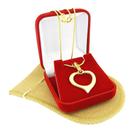 Corrente Feminina 45cm 1mm Coração Folheado Ouro 18k CR285