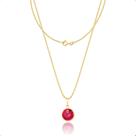 Corrente Feminina 45cm Ouro 18k + Pingente VERMELHO Corrente Feminina 45cm Ouro 18k + Pingente VERMELHO
