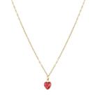 Corrente Feminina Americana 50cm Pingente Coração Ouro 18k