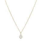 Corrente Feminina Americana 50cm Pingente Coração Ouro 18k