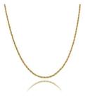 Corrente Feminina Corda 3 Cores 50cm Ouro 18k 750 Grosso