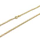 Corrente Feminina de Ouro 18k 40cm Meia Corda Cordão Colar Gargantilha Elo Trabalhado